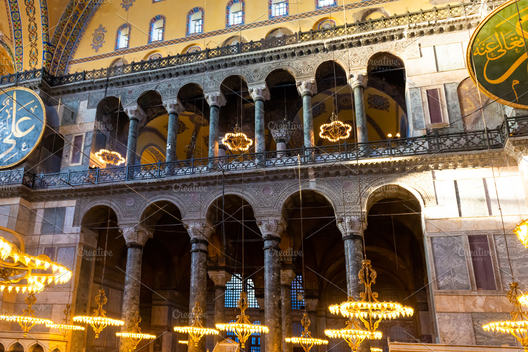 Interior of Hagia Sophia in Istanbul, no people, an Architecture Photo by Vapi
