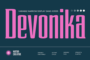 Devonika, a Font by Matra Creative