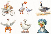 Silly Summer Goose Clipart, an Illustration by OK Design (Thumbnail 4 of 5)