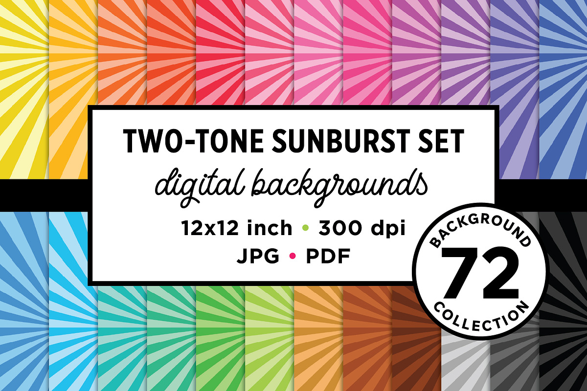 Two-Tone Sunburst Backgrounds, a Background Graphic by Running With Foxes (Photo 1 of 8)