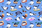 Funny cats set, banner, patterns, an Animal Illustration by PaperTrident (Thumbnail 7 of 8)