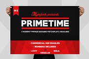 PRIMETIME ©, a Sans Serif Font by Herofonts (Thumbnail 3 of 4)