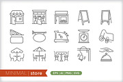 Minimal store icons, an Outline Icon by Picture Window (Thumbnail 1 of 5)