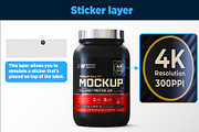 2 lbs Whey Protein Jar Mockup A1-Pro, a Packaging Mockup by Design Warlord (Thumbnail 13 of 19)