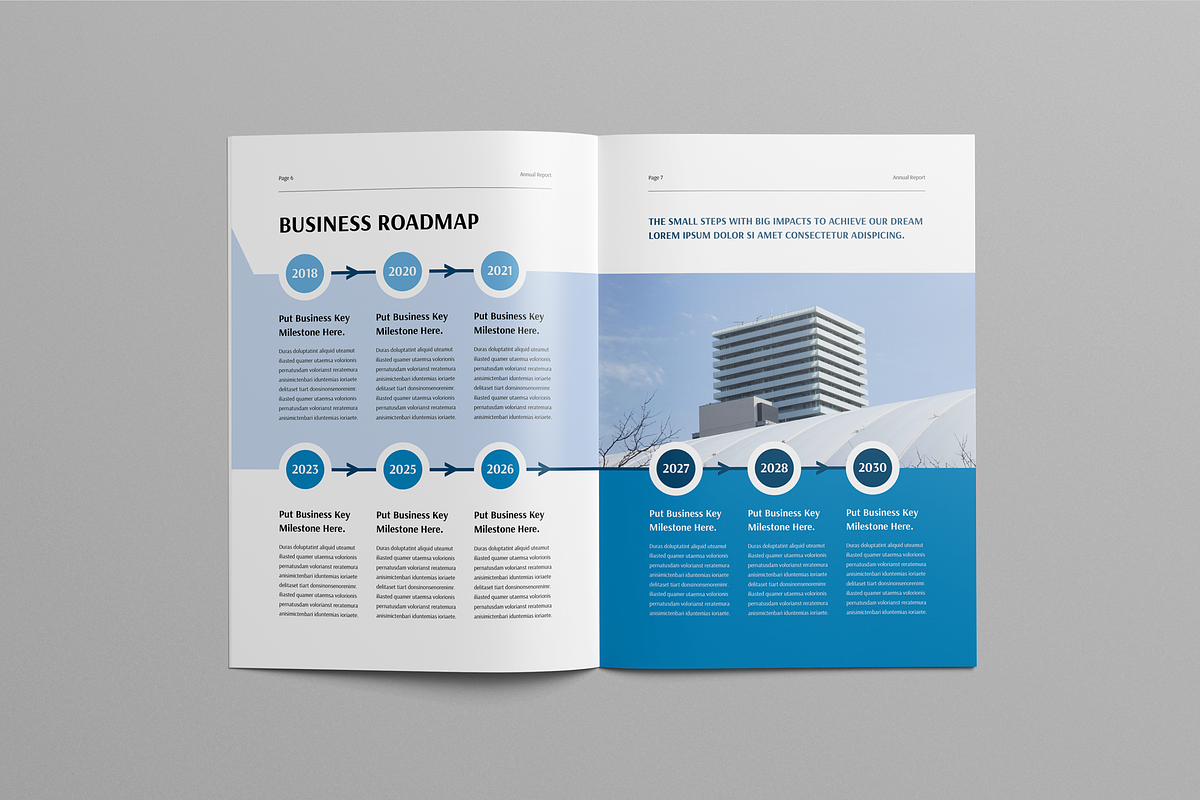 Annual Report | Canva, MS Word, Indd, a Brochure Template by Leaflove (Photo 4 of 10)