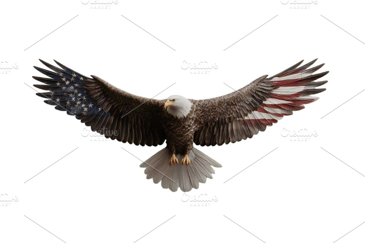 American Eagle Flag Patriotic 4th, a Graphic by VetalStock