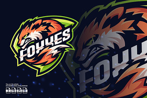Fox Mascot Esport Logo, a Branding & Logo Template by prps.std