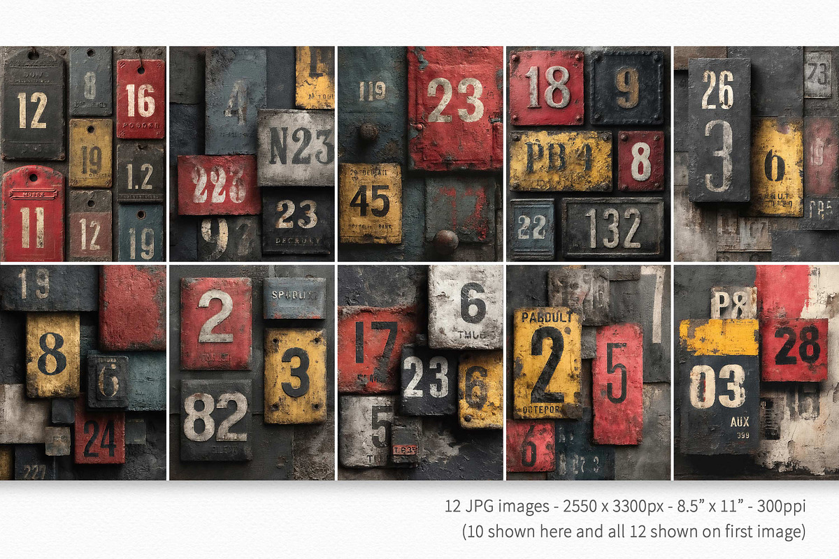 Industrial Numbers, a Decorative Illustration by rileyBgraphics (Photo 2 of 6)