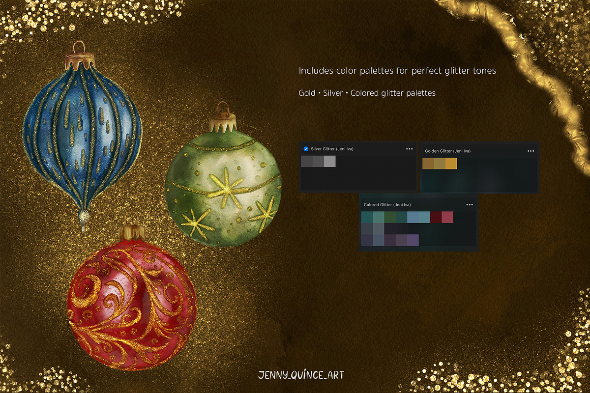 Procreate Brushes - Glitter Brushes, a Brush Add-On by Jenny Quince (Photo 11 of 12)