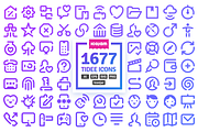 1677 Tidee icons, an Outline Icon by Icojam store (Thumbnail 1 of 6)
