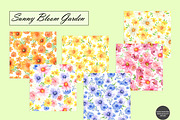 Watercolor Flowers Seamless Patterns, an Illustration by OlDm_Shop (Thumbnail 8 of 10)