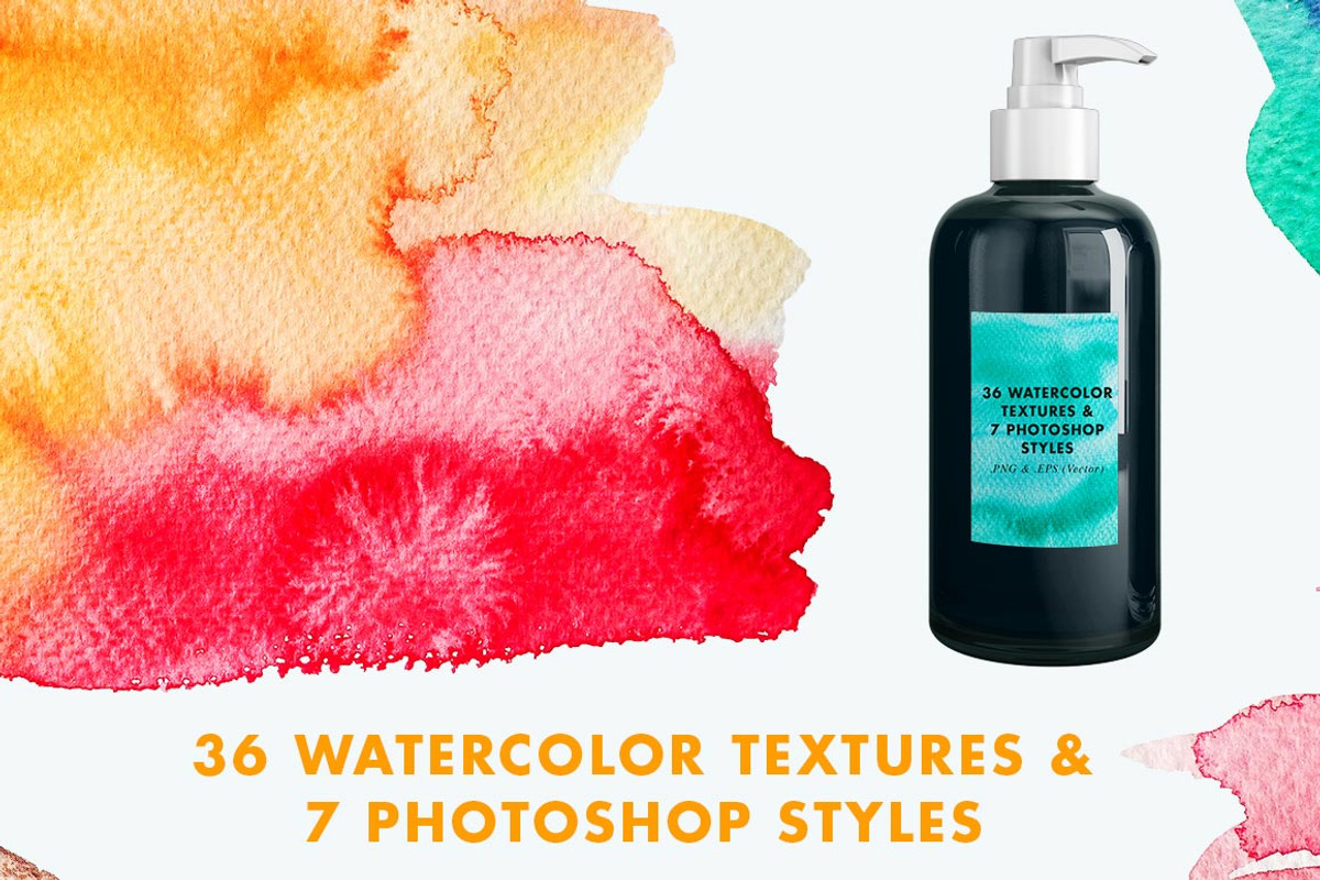 Vector & JPG Watercolor Textures, a Texture Graphic by Heartmade by Claudia (Photo 2 of 5)