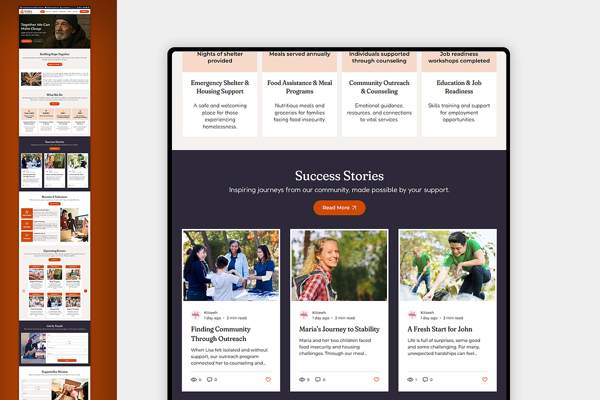 Homeless Shelter / Volunteer Website, a Wix Template by Kitteeh (Photo 10 of 12)