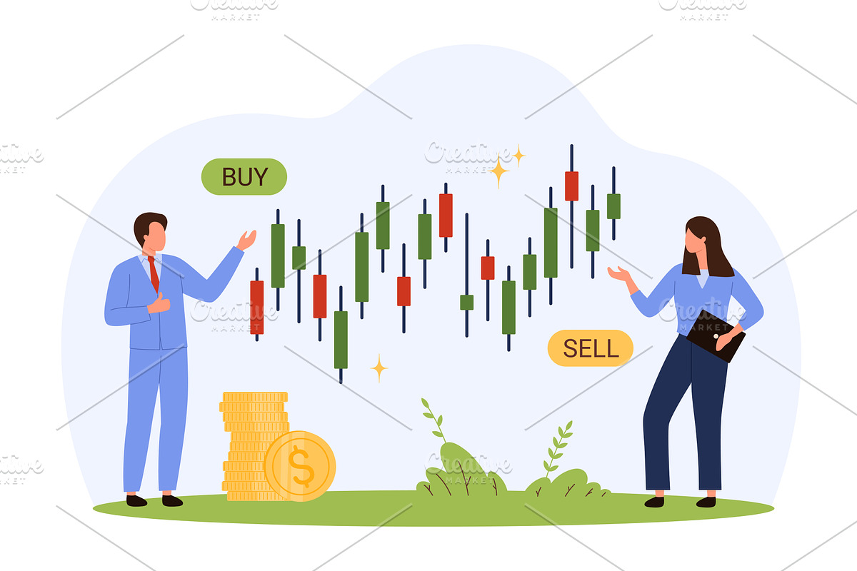 Business Stock Market Chart, a Finance Illustration by Flashvector