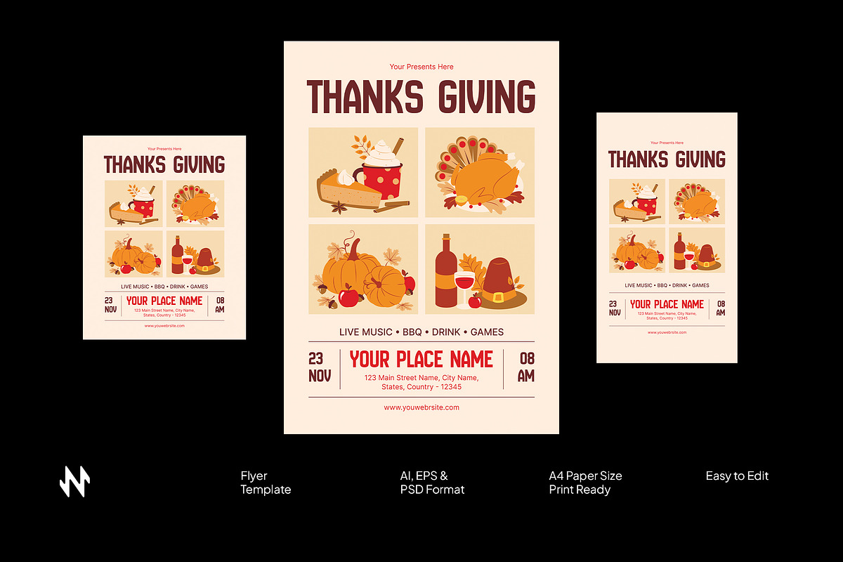 Simple Thanksgiving Flyer, a Flyer Template by Neermana (Photo 1 of 4)