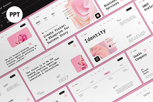Pink Modern Creative Agency PPT, a Presentation Template by graphicook