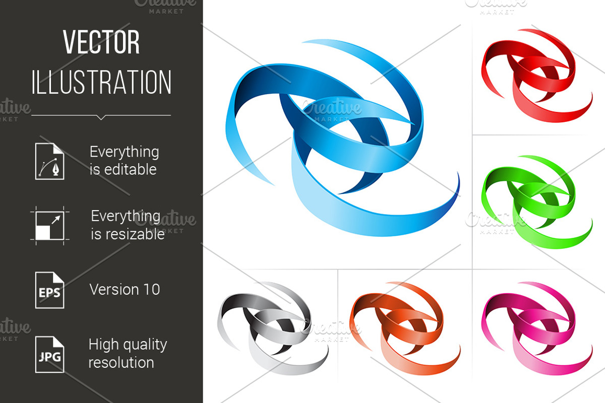 Ribbons Set, a Background Graphic by DvargShop