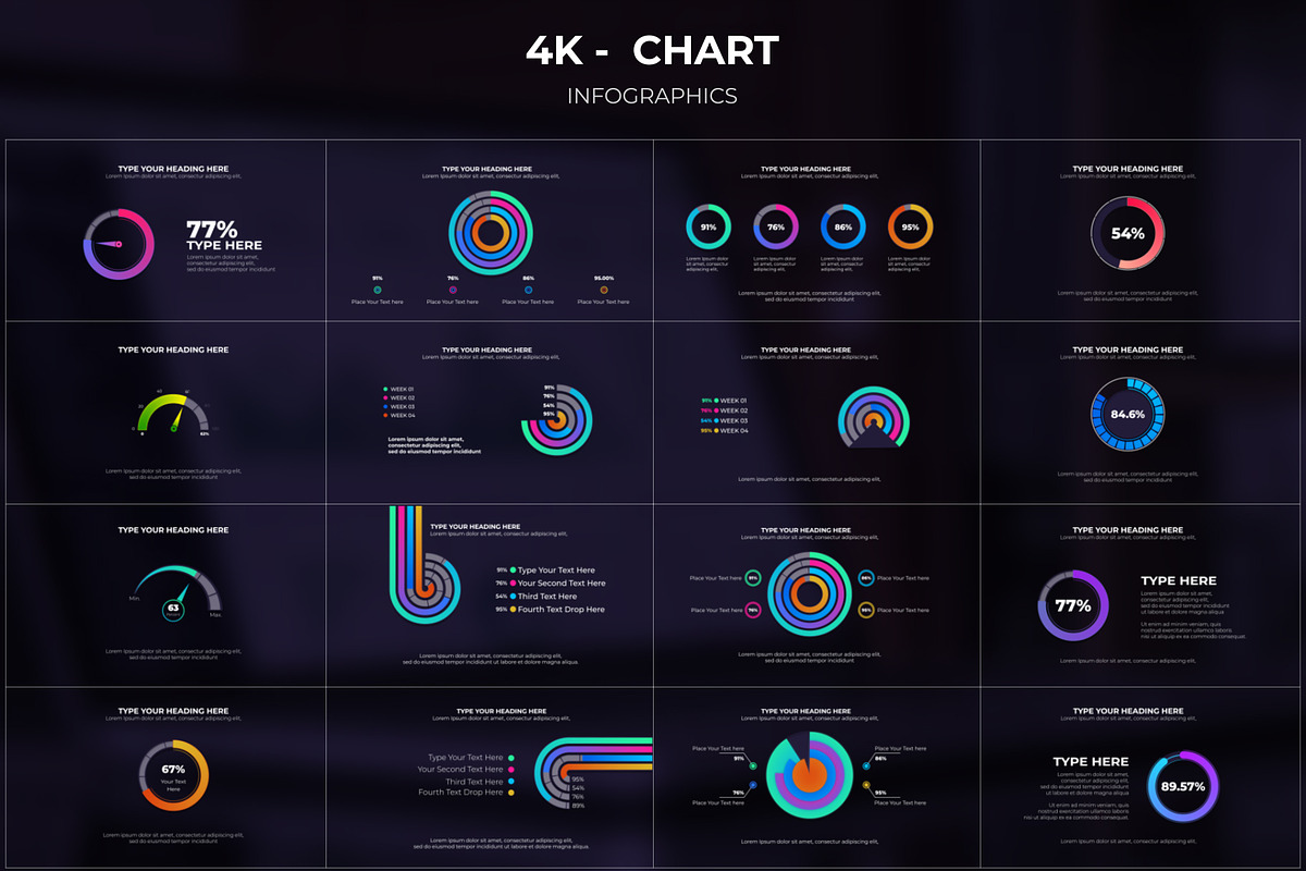 Gradient Chart Infographic, a Templates & Theme by Gatamotion (Photo 2 of 2)