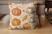 Vintage Pumpkin Coffee Digital Paper, a Pattern Graphic by FloridPrintables (Thumbnail 11 of 11)