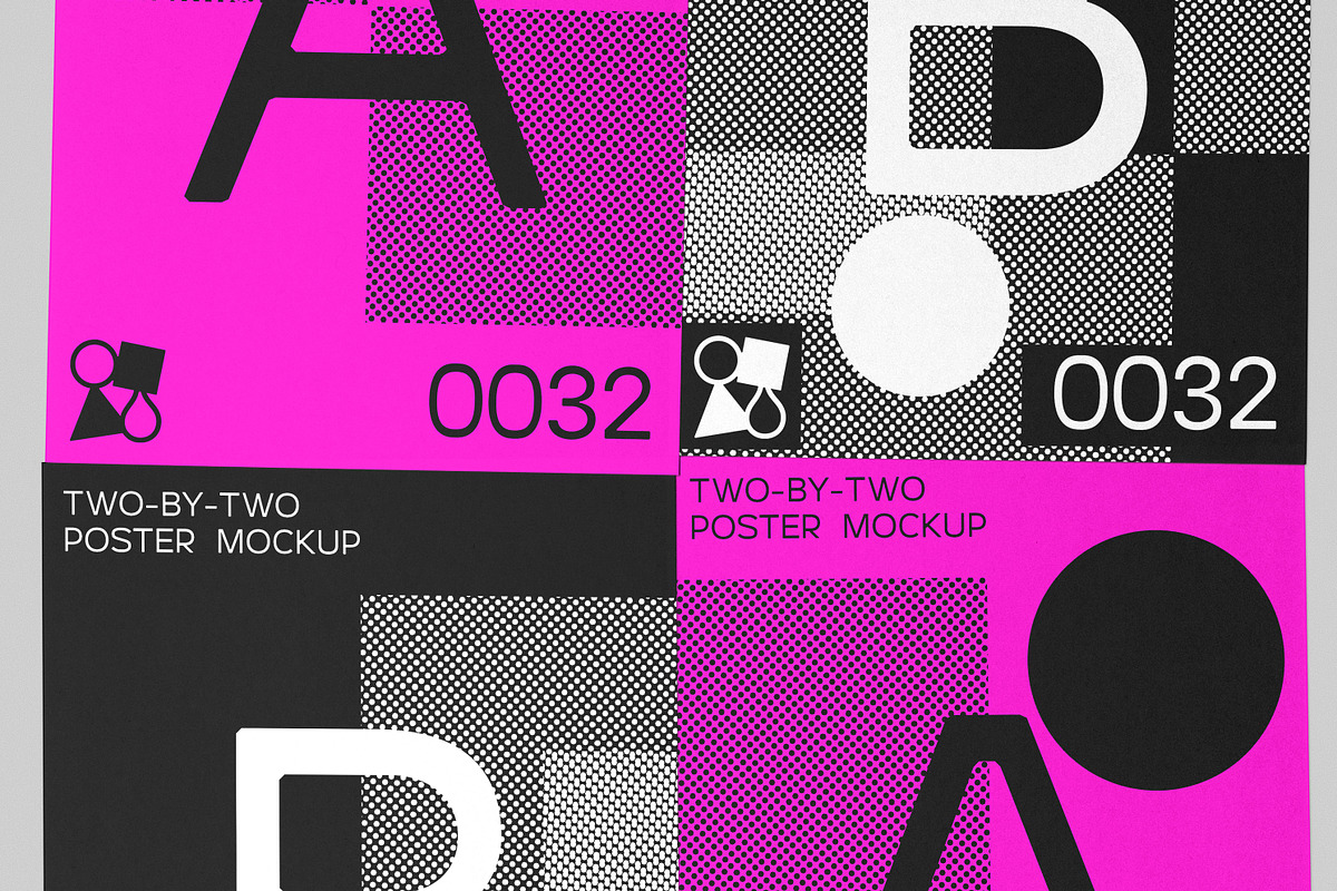 Poster Mockup 2x2 Grid, an Advertising Mockup by Glue Lab (Photo 3 of 4)