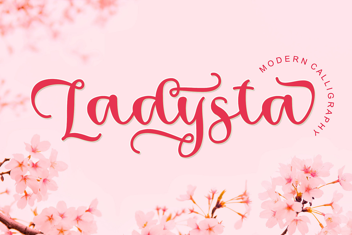 Ladysta, a Script Font by Letterafa Studio (Photo 1 of 8)