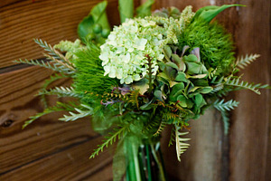 Green flower arrangement photo