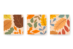 Autumn square templates set for, an Illustration by Tati_Kli