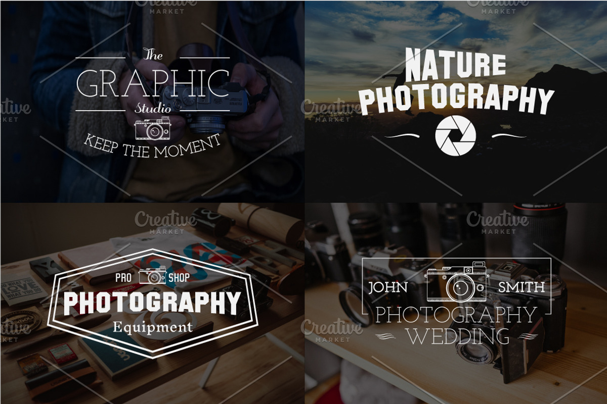 12 Photography Premade Logos Badges, an Illustration by JeksonGraphics (Photo 8 of 12)