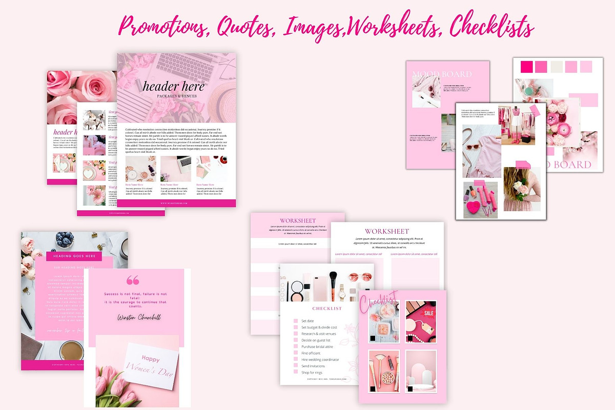 Ebook template canva pink templates, a Books & Magazine Mockup by Millennials Marketing (Photo 5 of 10)