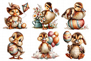 Cute Easter Ducks Clipart, an Illustration by Daily.Designs (Thumbnail 3 of 8)