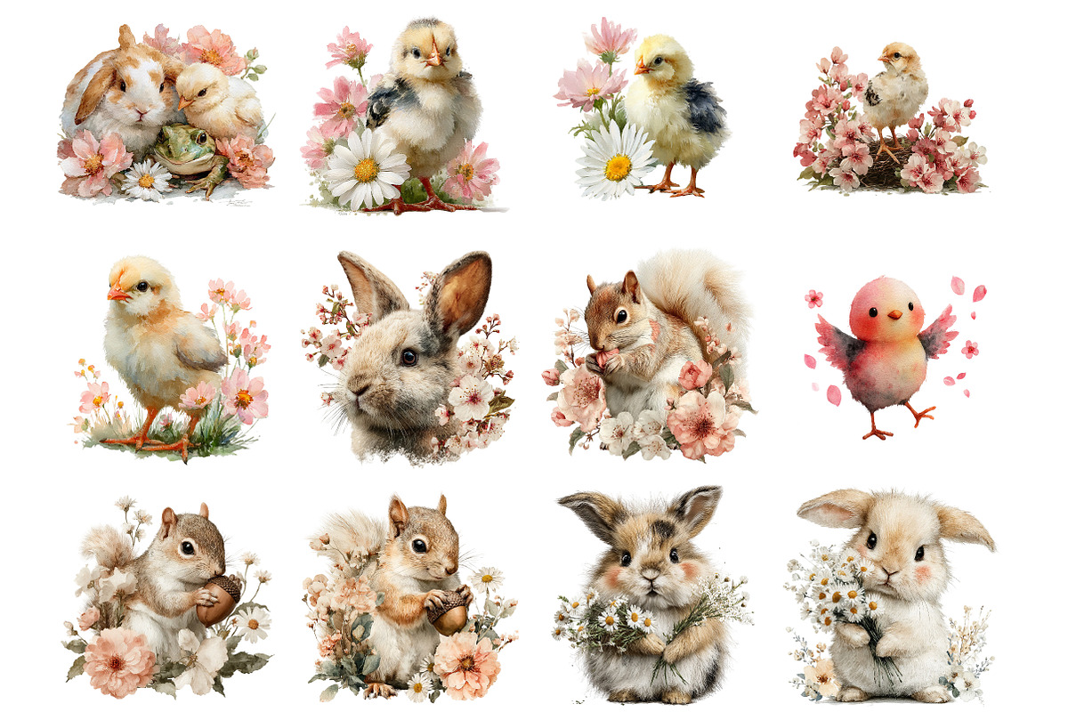 Watercolor Spring Clipart, an Illustration by DreamArtGraphic (Photo 2 of 4)