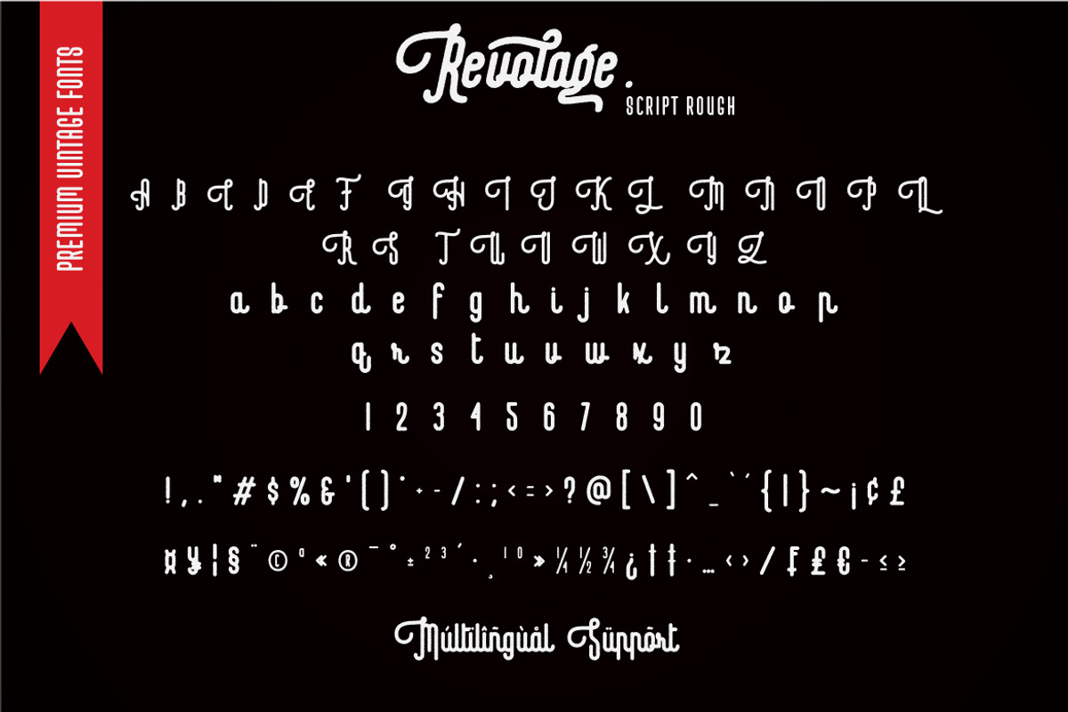 Revolage. - a Premium Vintage Font, a Script Font by Vava Aryanto (Photo 13 of 16)