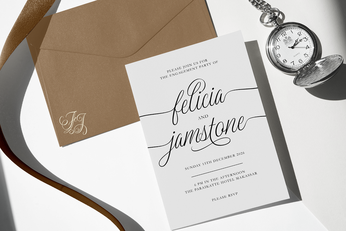 Dellatino - An Elegant Script Font, a Script Font by Ainun Jinan (Photo 2 of 12)