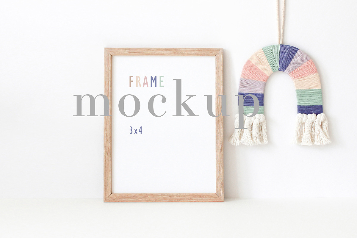 Frame Mockup Nursery Boho Art Mocup, a Print Template by BirdieFrames (Photo 1 of 3)