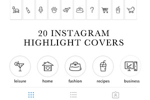 Instagram Highlights Icon Set