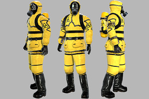 Man In Protective Hazmat Suit