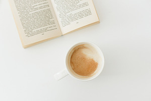 Minimalistic Coffee and Book