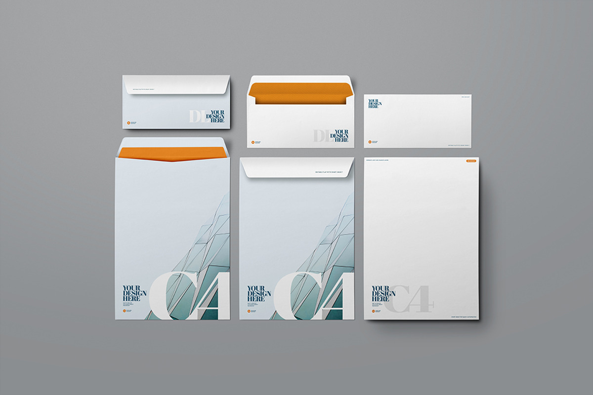 Envelopes Mockup - DL, C4 Set, a Mockup by Avelina Studio (Photo 1 of 2)