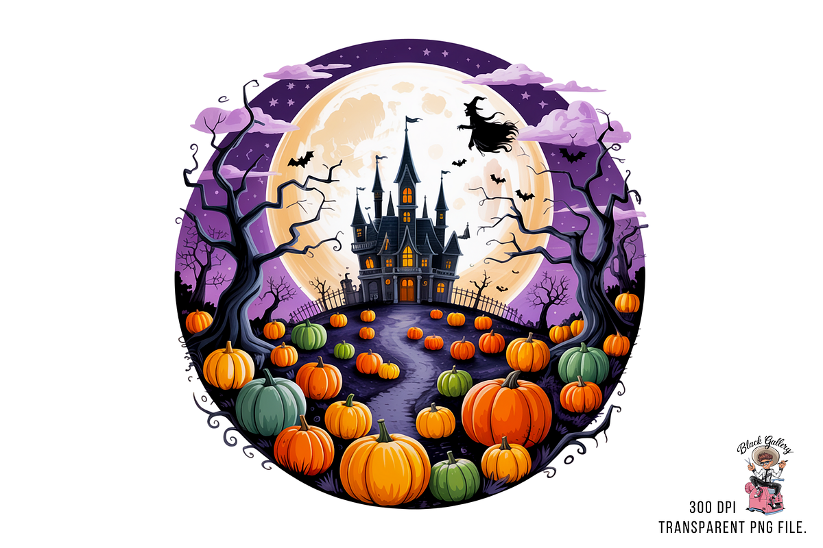 Spooky Halloween Night PNG Bundle, a Graphic by Clipart Bloom (Photo 8 of 11)
