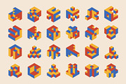 3D Geometry Printable Wall Art Set, a Background Graphic by C Design Studio (Thumbnail 28 of 28)
