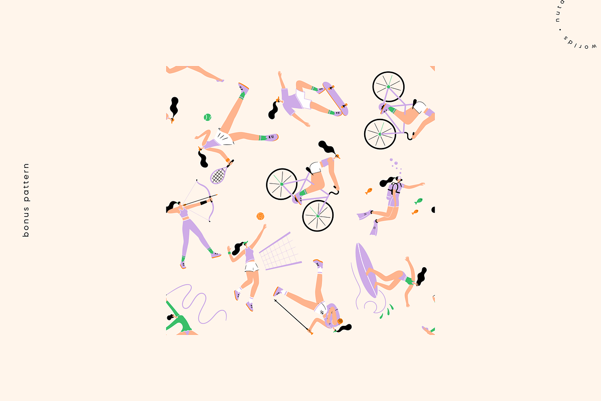 Sports, Active Lifestyle Vector Pack, a Sport Illustration by Nutalin Art (Photo 11 of 12)