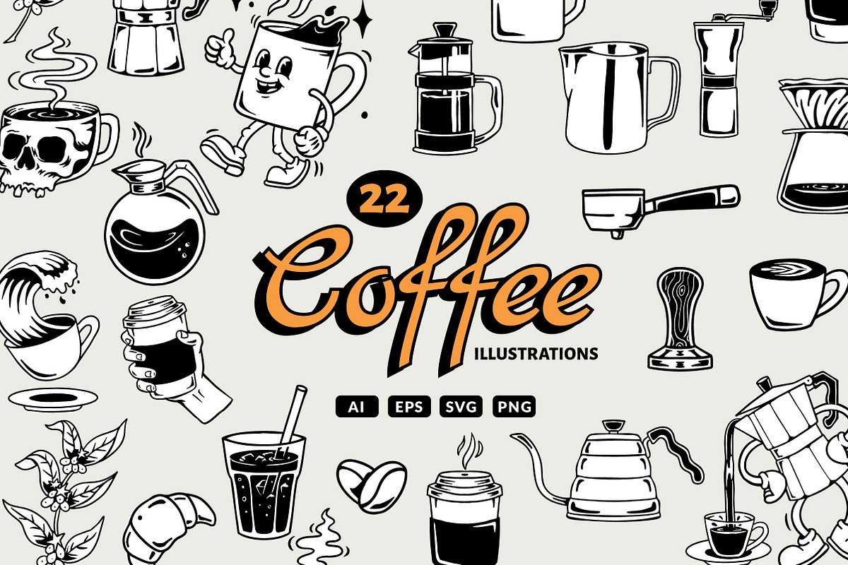 Coffee Illustrations, a Food Illustration by cd-design.co (Photo 1 of 7)