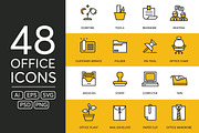 48 Office Icons, an Outline Icon by kucingklawu (Thumbnail 1 of 7)