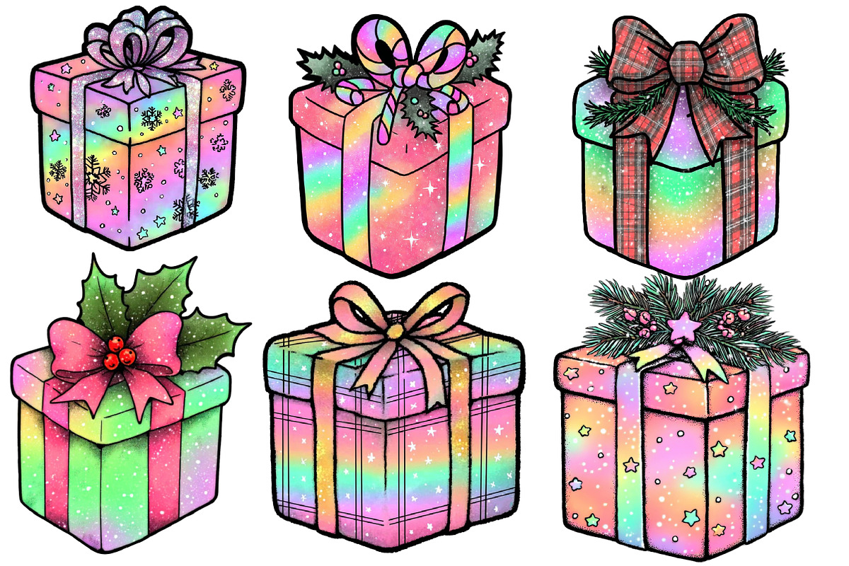 Christmas giftbox clipart, an Illustration by Designworld (Photo 2 of 5)