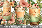 Whimsical Summer Tropical Drink PNG, an Illustration by Canvas Craft (Thumbnail 1 of 7)