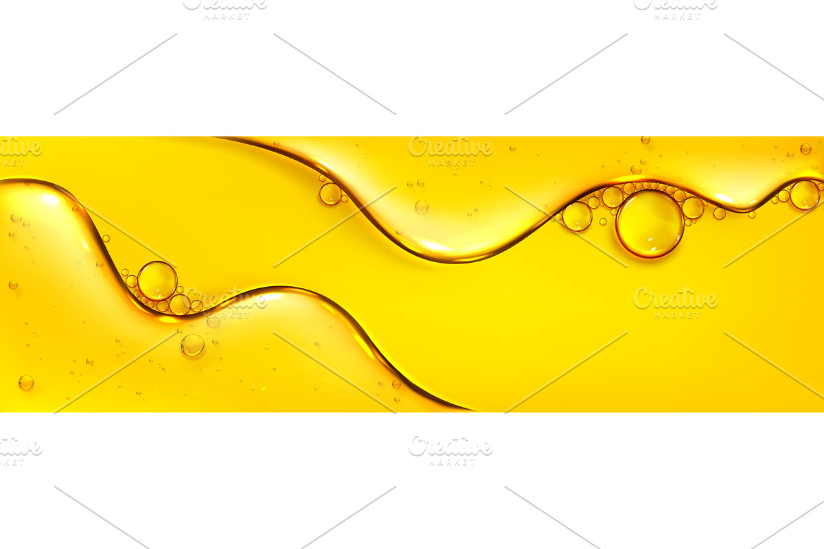 Cosmetic oil texture with air, an Object Illustration by art PVP - market