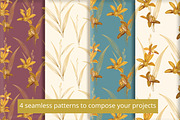 Orchid Botanical Pattern Bundle, a Pattern Graphic by Floraphoria (Thumbnail 4 of 11)