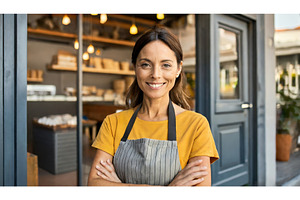 Smiling small business owner, a Person Photo by Igor Tichonow