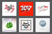 2017 Happy New Year Greeting Cards, a Background Graphic by GalaStudio (Thumbnail 4 of 10)