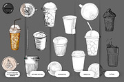 Hand drawn vector drinks, a Food Illustration by MuzaInspires (Thumbnail 3 of 8)